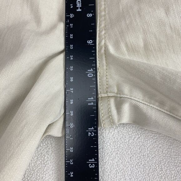 OAT New York High Rise Wide Leg Crop Pants Womens 4 Raw Hem 27W Oatmilk Spring - Picture 10 of 16